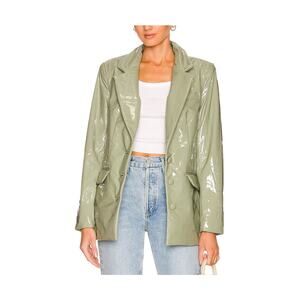 Camila Coelho 'Kaden' Green Poly Jacket Size S